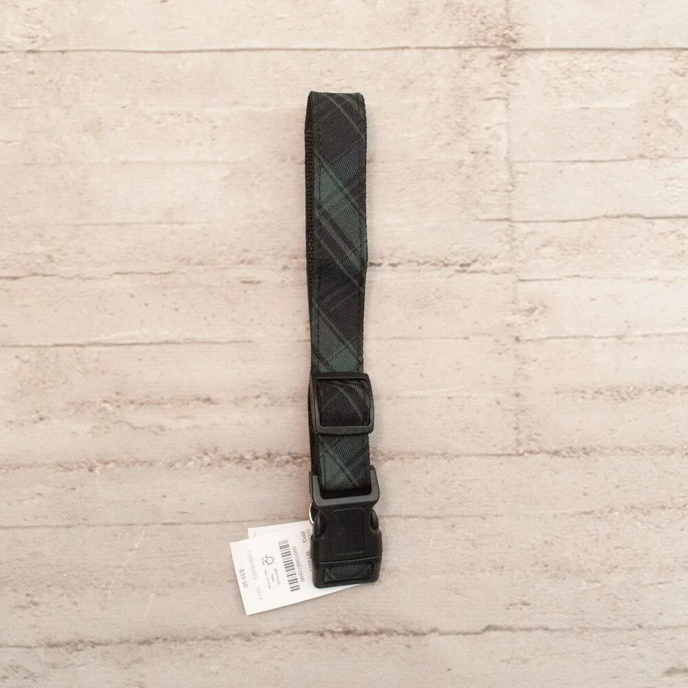 NWT J. Crew Crew Mutts Tartan Plaid Dog Collar size M/L